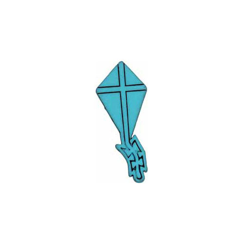 ELAN Novelty Shank Button - Turquoise - 38mm (1½") - Kite - 2 count