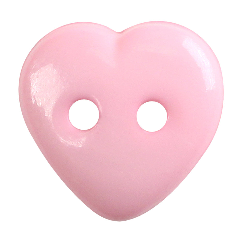 ELAN Novelty 2-Hole Button - Pink - 12mm (1/2") - Heart