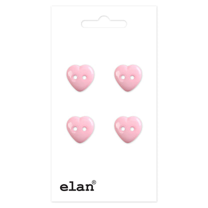 ELAN Novelty 2-Hole Button - Pink - 12 mm (1/2 in.) - Heart - second product view