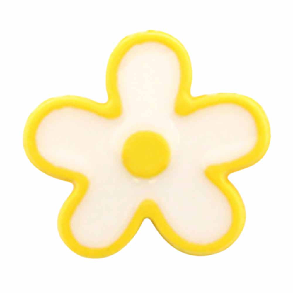 ELAN Novelty Shank Button - Yellow - 15mm (5/8"") - Flower