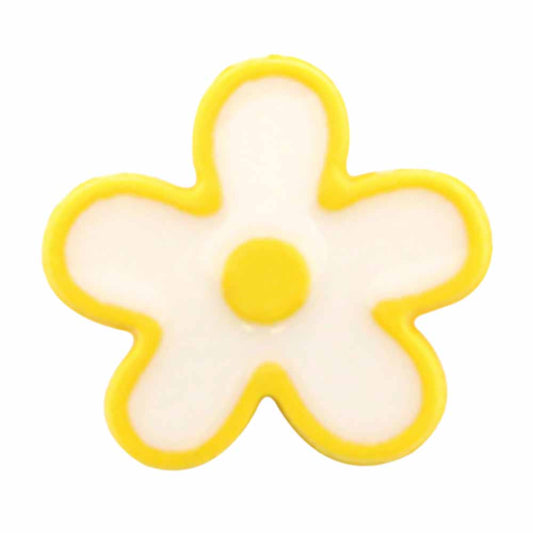 ELAN Novelty Shank Button - Yellow - 15mm (5/8"") - Flower
