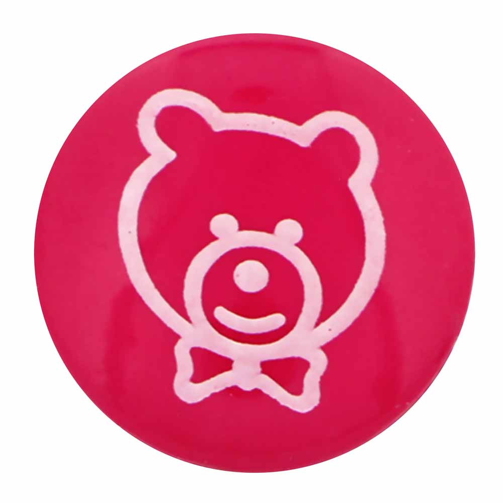 ELAN Novelty Shank Button - Rose - 15mm (5/8") - Teddy Bear