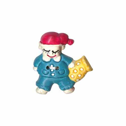 ELAN Novelty 2-Hole Button - Light Blue - 28mm (1 1/8") - Clown