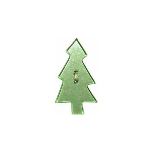 ELAN Novelty 2-Hole Button - Green - 25mm (1") - Fir Tree - 2 count