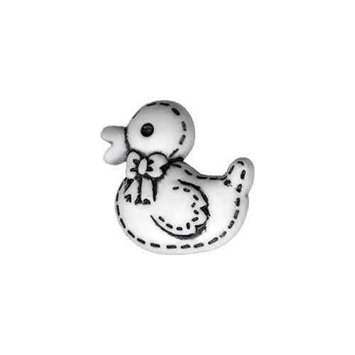 ELAN Novelty Shank Button - White - 20mm (3/4"") - Duck