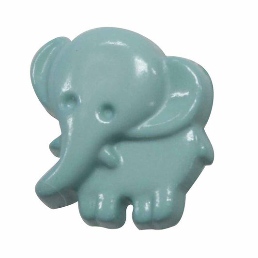 CIRQUE Novelty Shank Button – Aqua – 18 mm (3/4") – Elephant