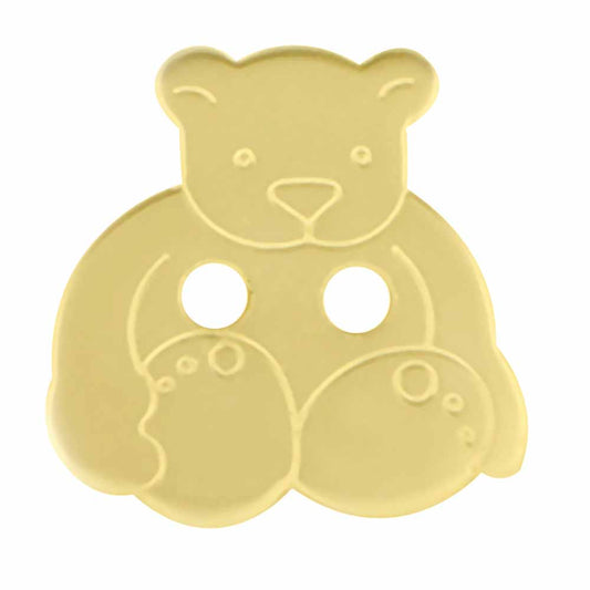 CIRQUE Novelty 2-Hole Button – Beige – 18 mm (3/4") – Teddy Bear