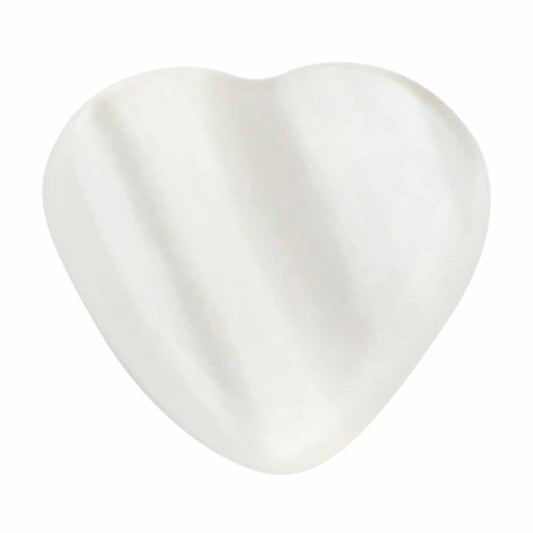 CIRQUE Novelty Shank Button – White – 10 mm (3/8") – Heart