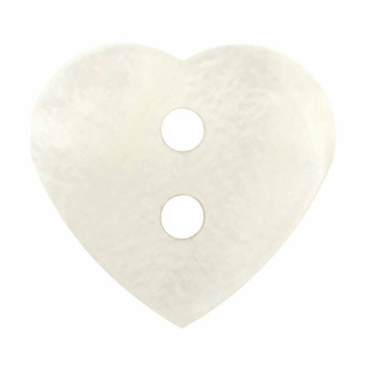 CIRQUE Novelty 2-Hole – 15 mm (5/8") – White – Heart