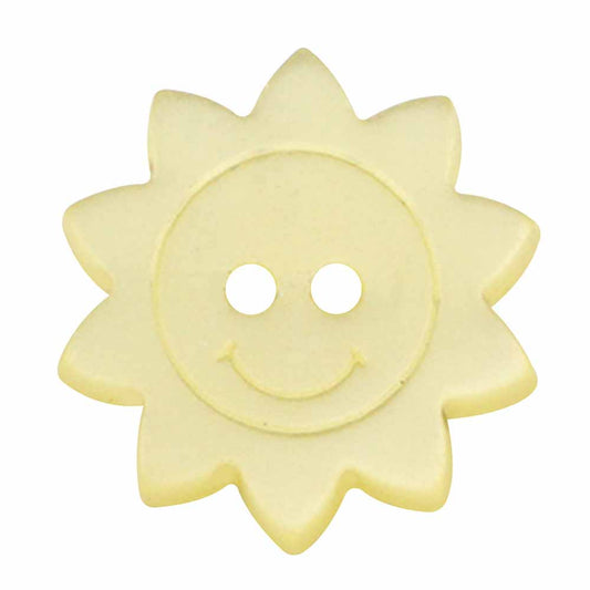 CIRQUE Novelty Shank Button – Yellow – 15 mm (5/8") – Sun