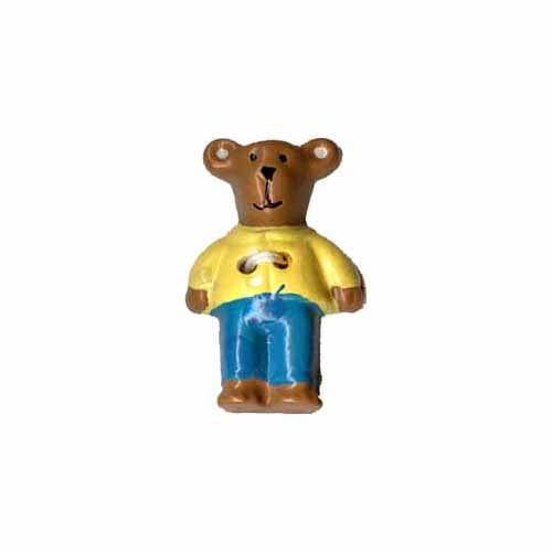 ELAN Novelty 2-Hole Button - Bear In Yellow - 28mm (1 1/8")