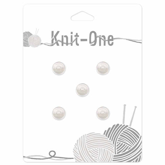KNIT ONE 2-Hole Pearl Button – 9 mm (3/8″) – Pearl