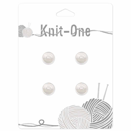 KNIT ONE 2-Hole Pearl Button – 12 mm (1/2″) – Pearl