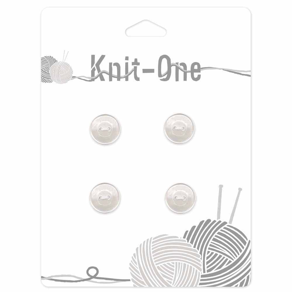 KNIT ONE 2-Hole Pearl Button – 14 mm (1/2″) – Pearl