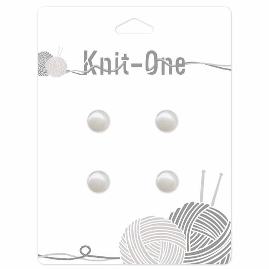 KNIT ONE Shank Pearl Button – 10 mm (3/8″) – Pearl
