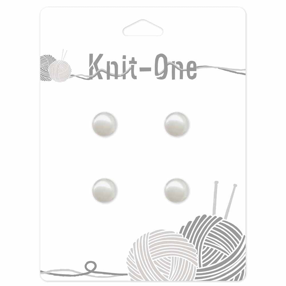 KNIT ONE Shank Pearl Button – 12 mm (1/2″) – Pearl