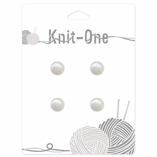 KNIT ONE Shank Pearl Button – 12 mm (1/2″) – Pearl