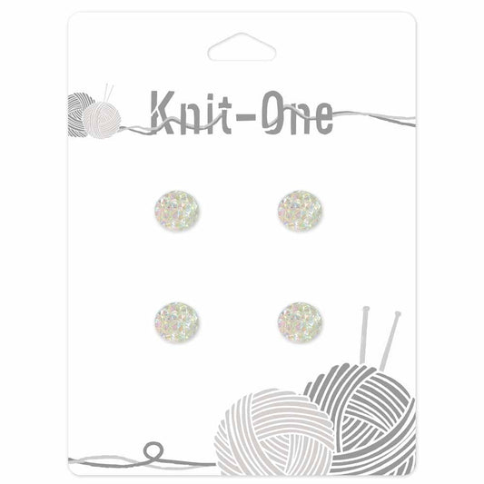 KNIT ONE Shank Aurora Borealis Button – 12 mm (1/2″) – Aurora Borealis