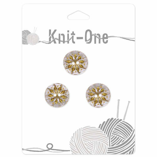 KNIT ONE 2-Hole Crystal Button – 18 mm (3/4″) – Crystal