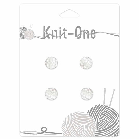 KNIT ONE Shank Pearl Button – 11 mm (3/8″) – Pearl
