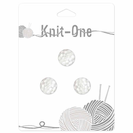 KNIT ONE Shank Pearl Button – 15 mm (5/8″) – Pearl