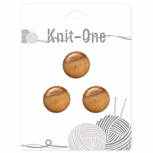 KNIT ONE Shank Wood Button – 22 mm (7/8″) – Natural