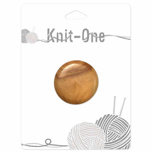 KNIT ONE Shank Wood Button – 35 mm (1 3/8″) – Natural