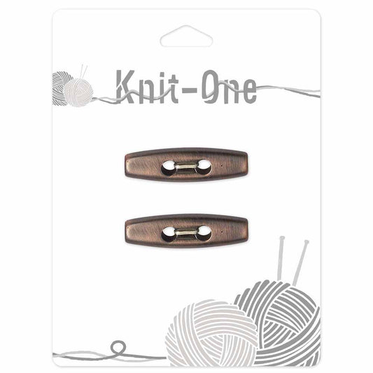 KNIT ONE Toggle Button – 40 mm (1 5/8″) – Antique Copper