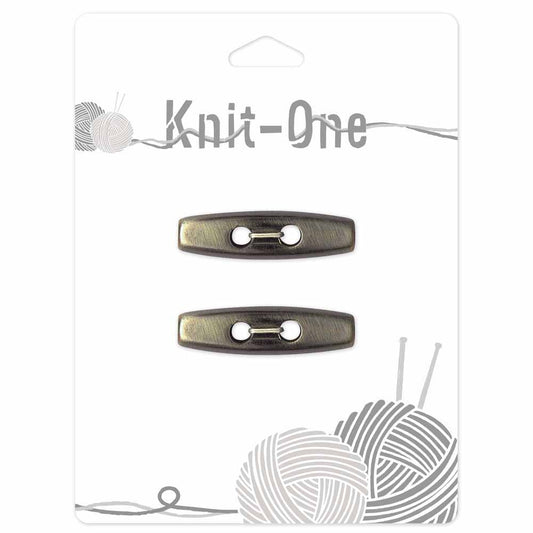 KNIT ONE Toggle Button – 40 mm (1 5/8″) – Antique Brass