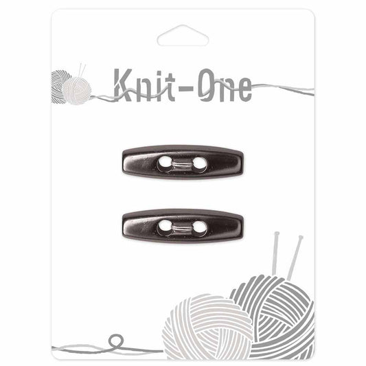 KNIT ONE Toggle Button – 40 mm (1 5/8″) – Gunmetal