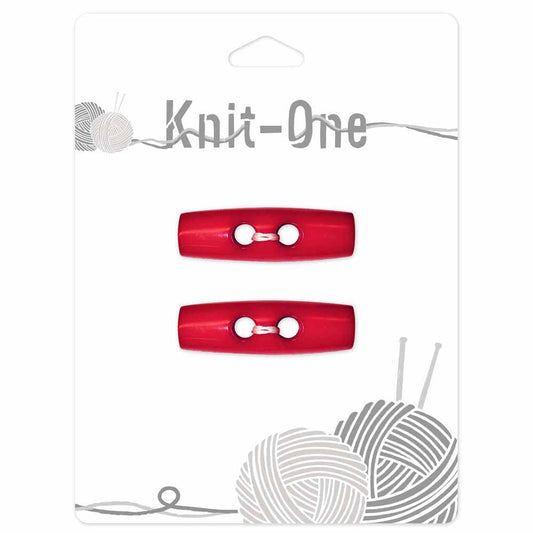 KNIT ONE Toggle Button – 40 mm (1 5/8″) – Red