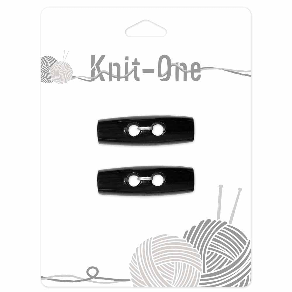 KNIT ONE Toggle Button – 40 mm (1 5/8″) – Black
