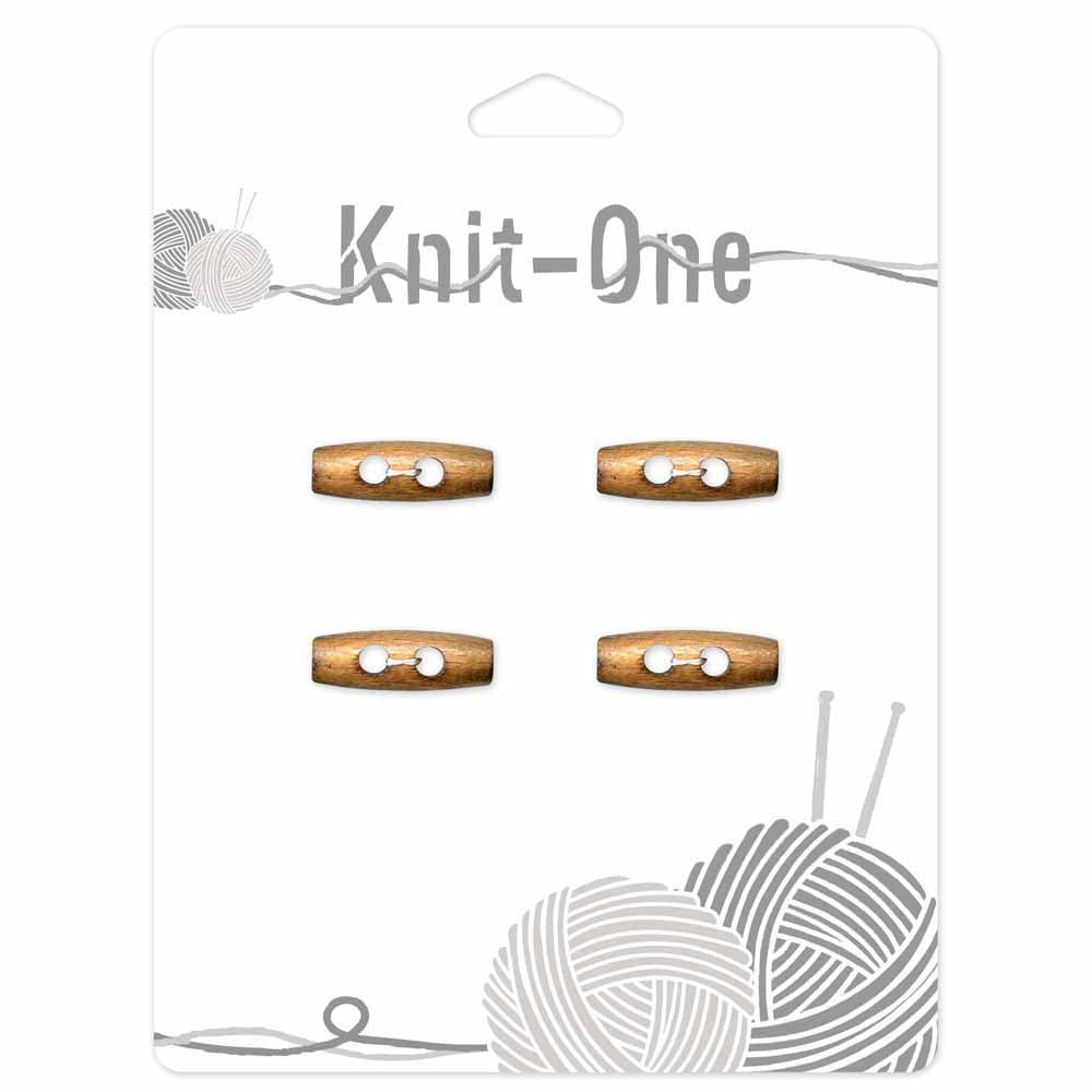 KNIT ONE Toggle Button – 20 mm (3/4″) – Burnt Wood