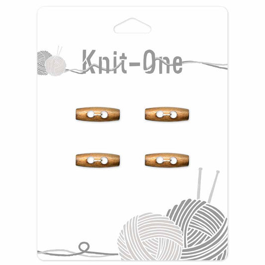 KNIT ONE Toggle Button – 20 mm (3/4″) – Burnt Wood