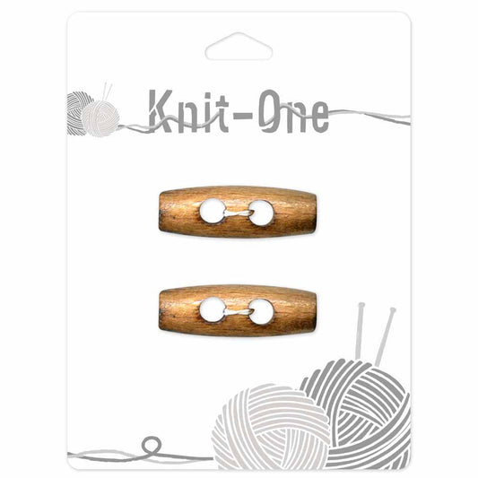 KNIT ONE Toggle Button – 40 mm (1 5/8″) – Burnt Wood