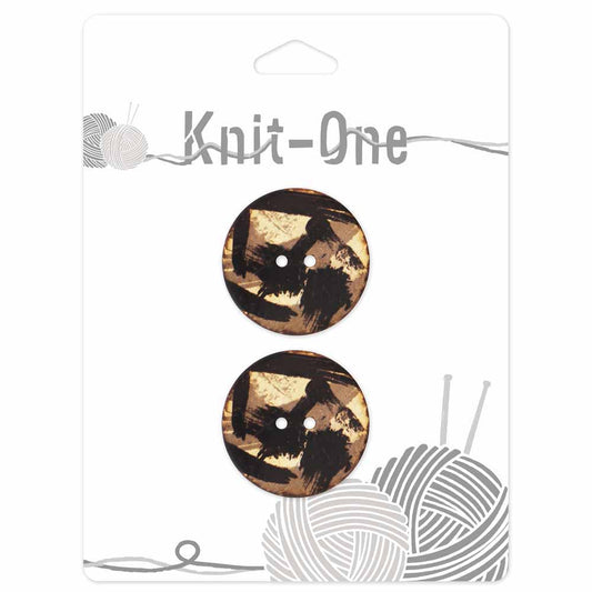 KNIT ONE 2-Hole Coconut Button – 30 mm (1 1/8″) – Multi