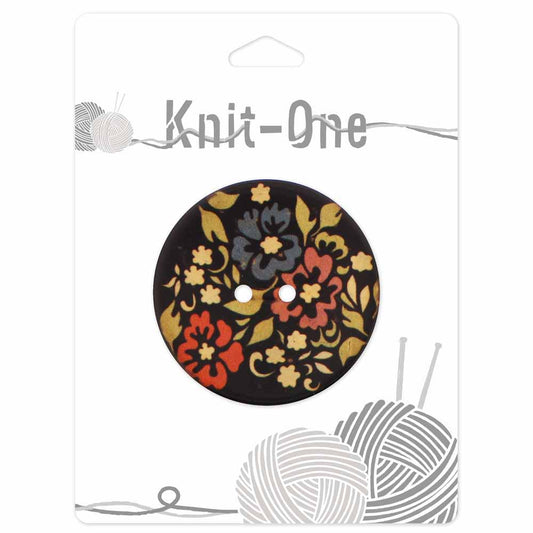 KNIT ONE 2-Hole Coconut Button – 51 mm (2″) – Brown