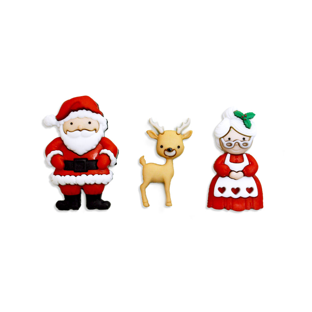 DRESS IT UP Mr. & Mrs. Claus Buttons, SKU 9709499