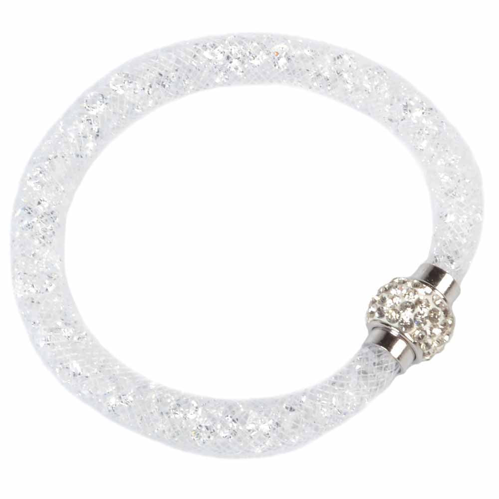 DRESS IT UP white mesh bracelet with decorative clasp