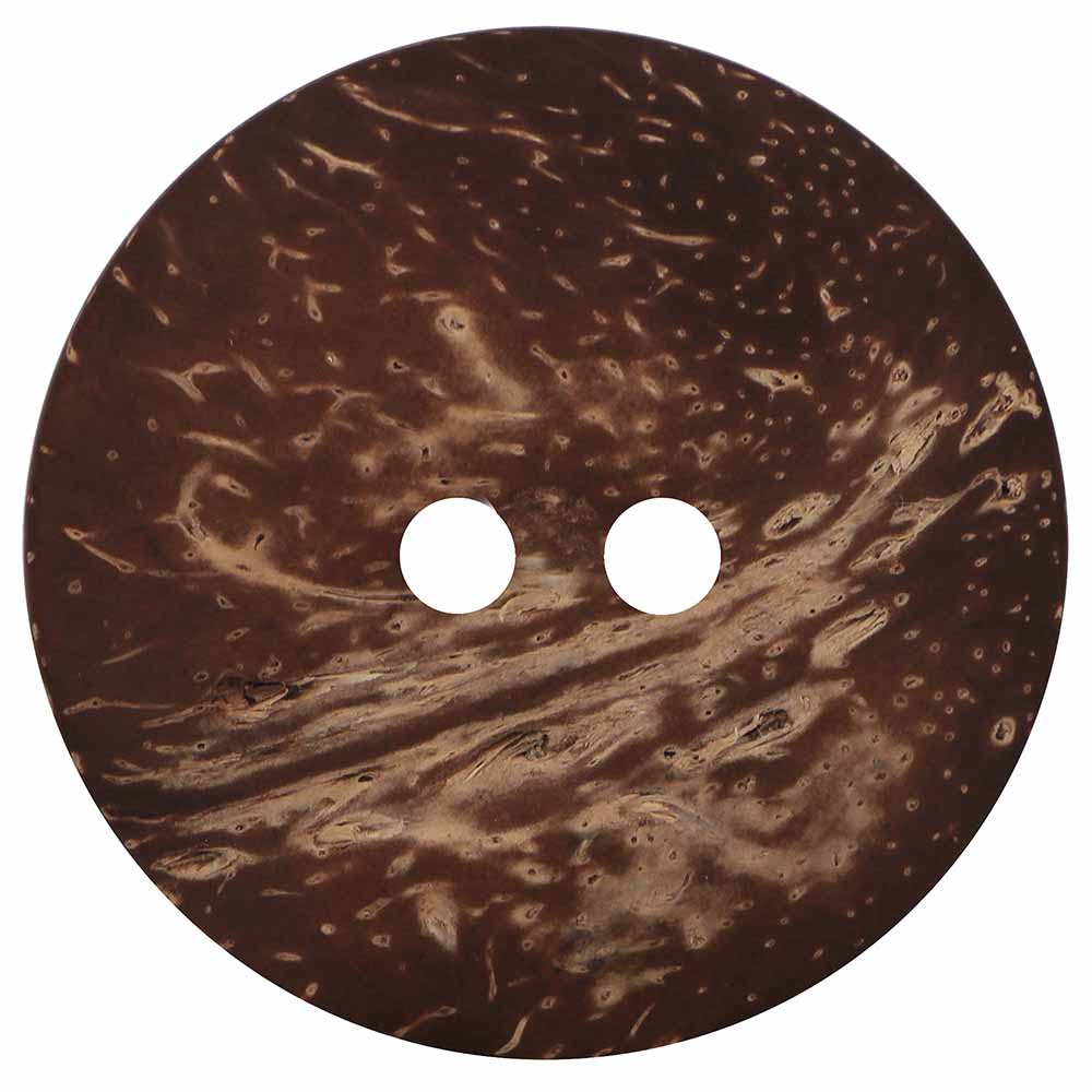INSPIRE 2-Hole Button – 51 mm (2 in.) – 1 Count – Coconut – Dark - second product view