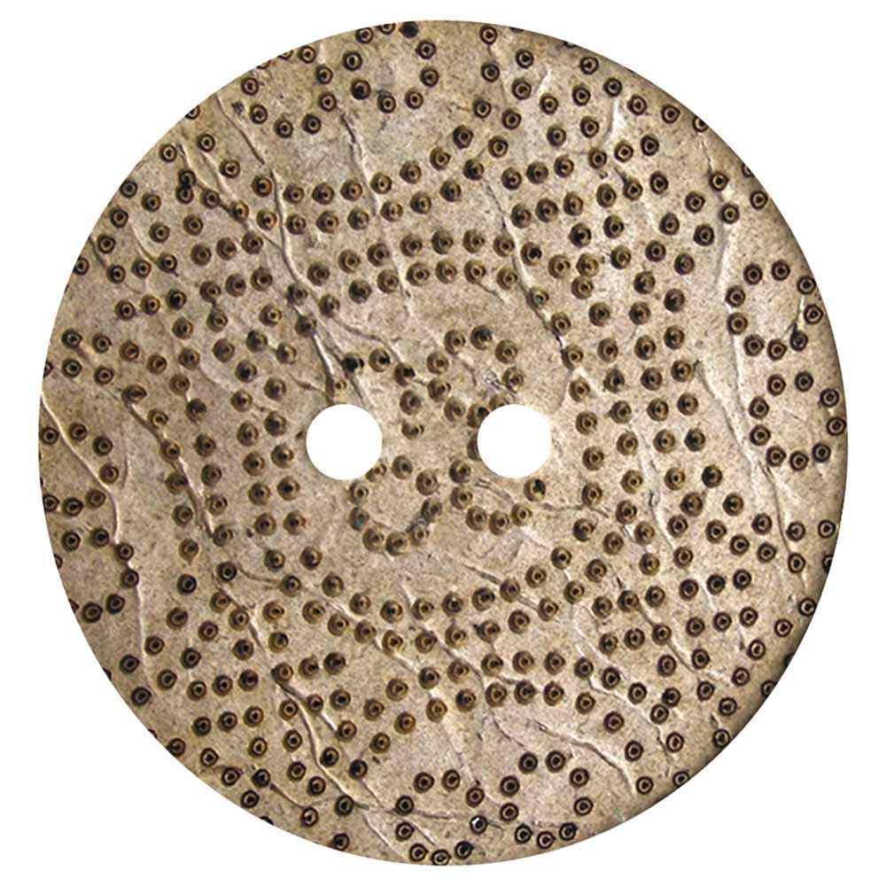 INSPIRE 2-Hole Button – 38 mm (1 1/2 in.) – 2 Count – Coconut – Light Spotted - second product view