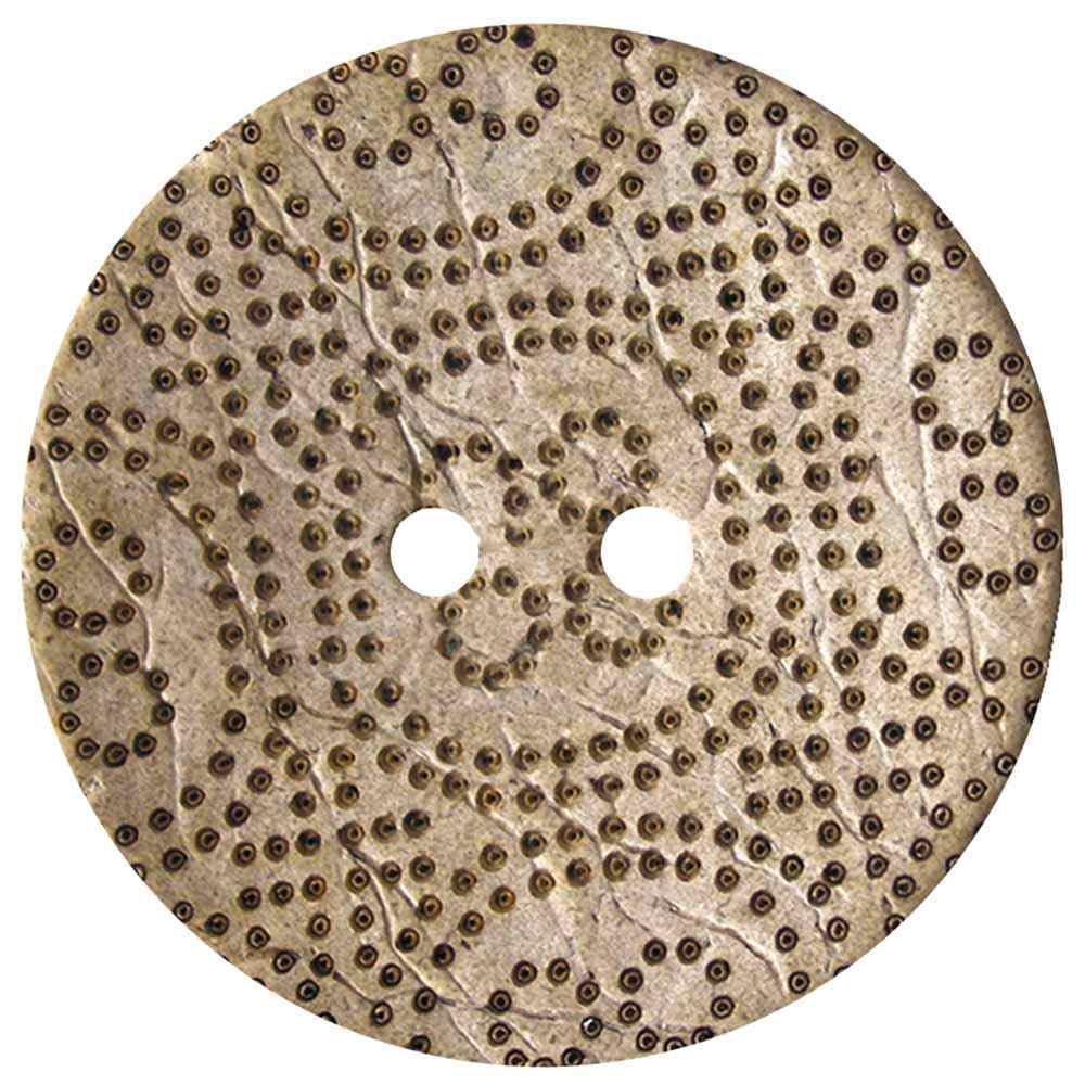 INSPIRE 2-Hole Button – 51 mm (2″) – 1 Count – Coconut – Light Spotted