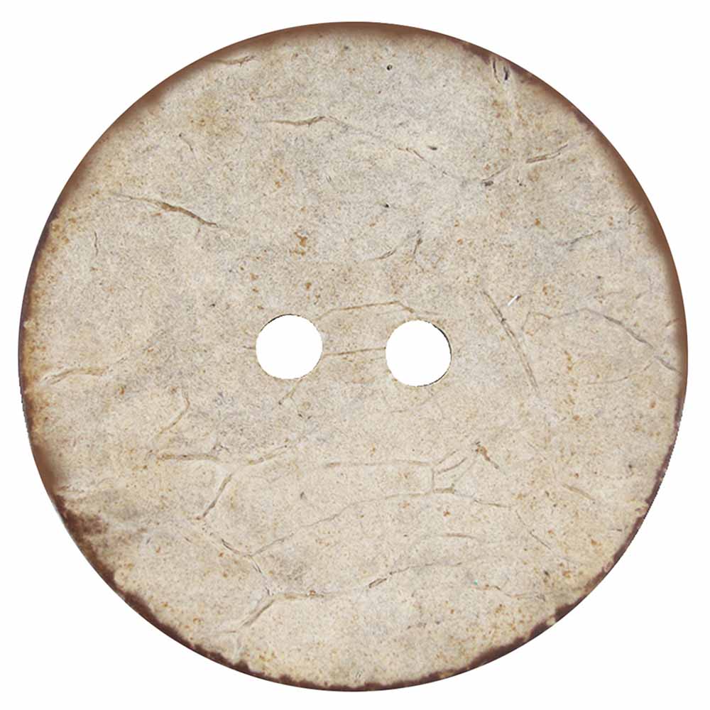 INSPIRE 2-Hole Button – 51 mm (2 in.) – 1 Count – Coconut – Light Plain - second product view