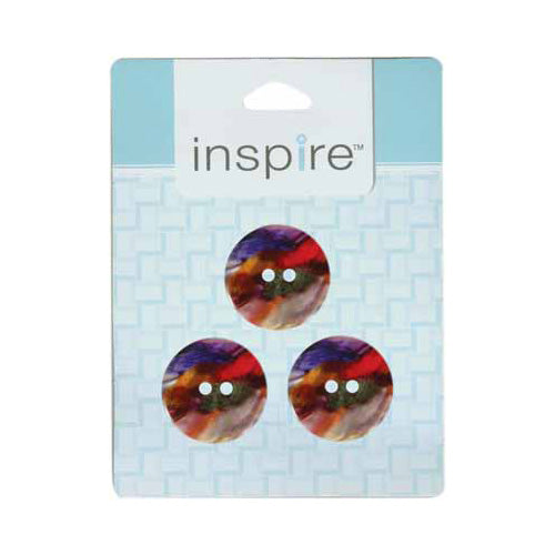 INSPIRE 2-Hole Button – 28 mm (1 1/8″) – 3 Count – Polyester