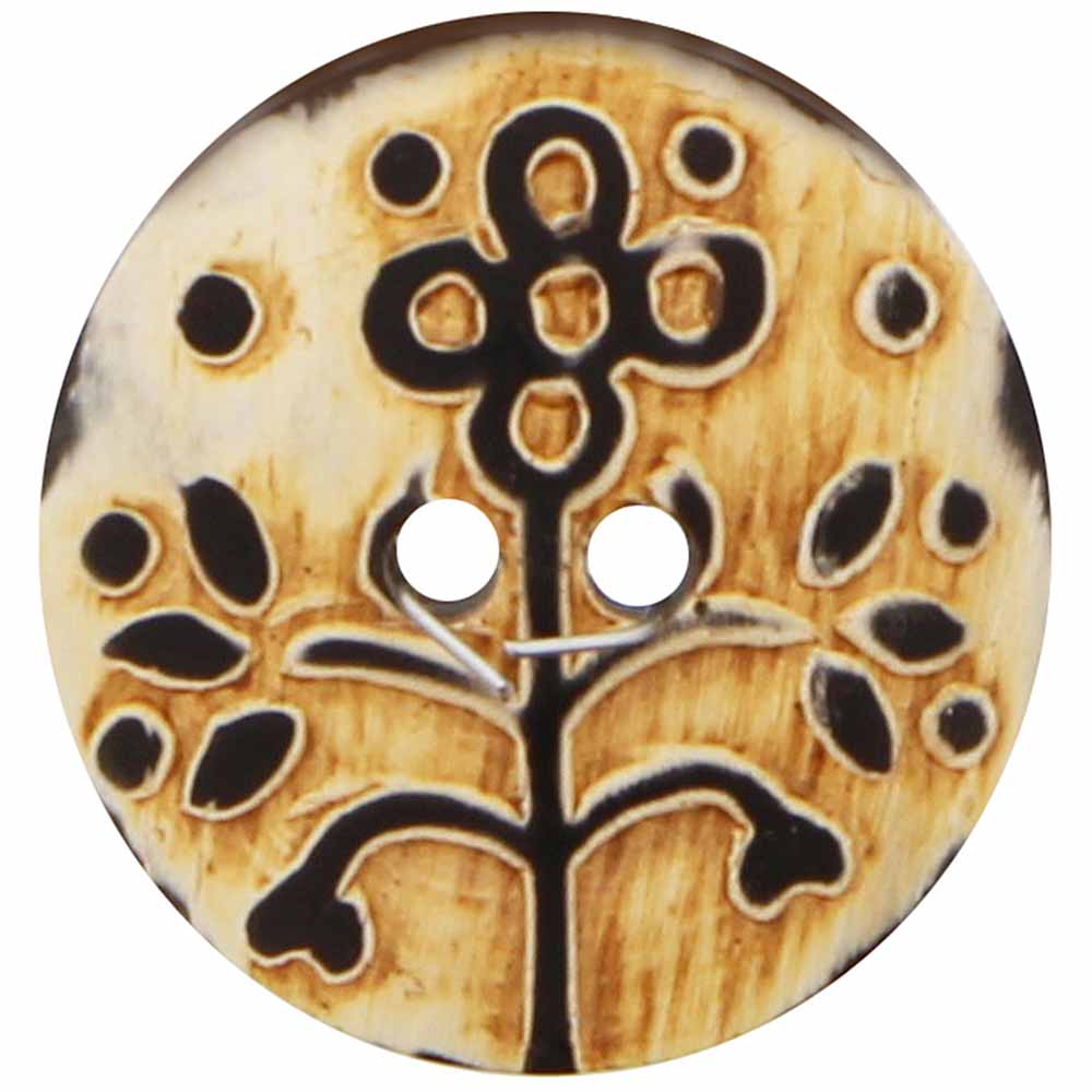 INSPIRE 2-Hole Button – 25 mm (1 in.) – 4 Count – Horn - second product view