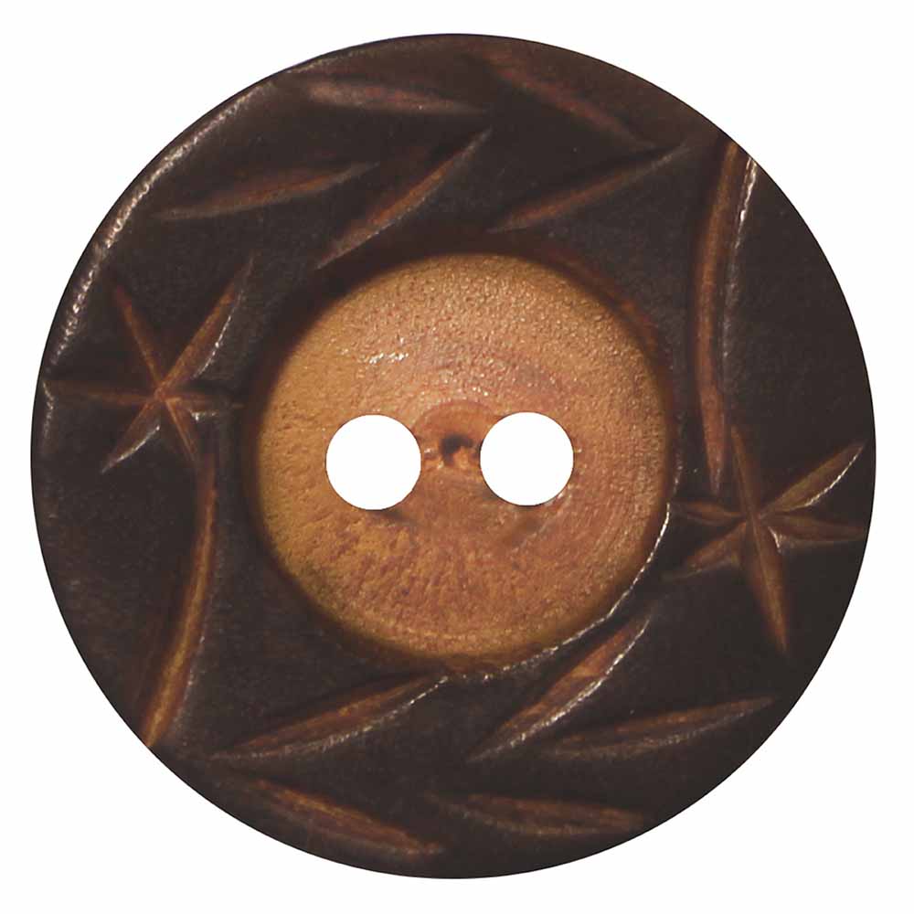 INSPIRE 2-Hole Button – 25 mm (1 in.) – 4 Count – Wood - second product view