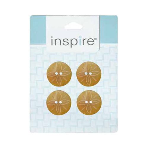 INSPIRE 2-Hole Button – 25 mm (1″) – 4 Count – Horn