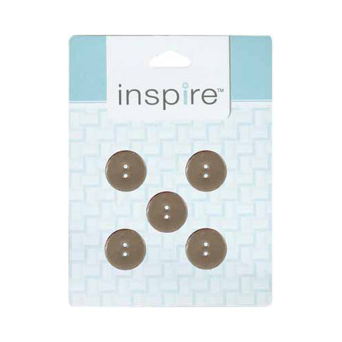 INSPIRE 2-Hole Button – 18 mm (3/4″) – 5 Count – Coconut