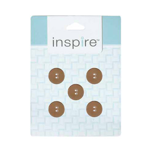INSPIRE 2-Hole Button – 18 mm (3/4″) – 5 Count – Coconut