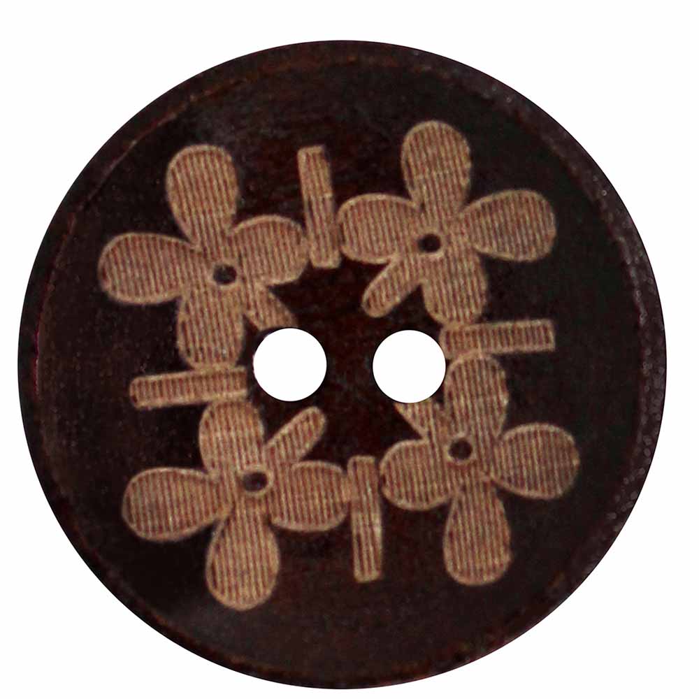 INSPIRE 2-Hole Button – 25 mm (1 in.) – 4 Count – Wood - second product view